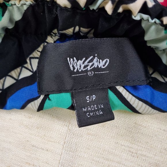 Massimo Womens Dress sz S Strapless black multicolor maxi length - Picture 4 of 8